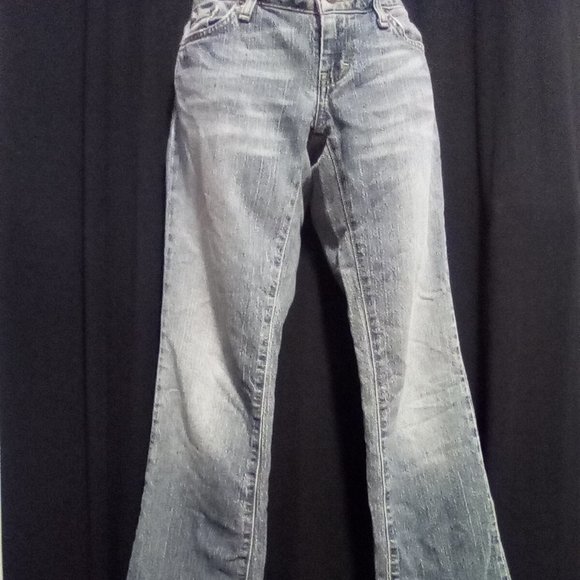 COPY - American Eagle Slightly Flared Distressed Blue Jeans 0 -- Final Price - Picture 8 of 15
